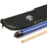 Jonny 8 Ball 48 inch BLUE JET JUNIOR 2pc Ash Pool Snooker Cue & SOFT CASE