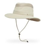 Sunday Afternoons Charter Hat, Sun Hats for Men, Women, UPF 50+ Protection, Safari Hat with Ventilation, Water Repellent Fishing Hat, Chin Strap, Packable, Cream, Large