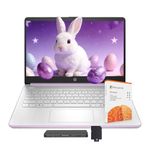 HP Stream 14" Laptop with AI Copilot, Flagship for Students & Business, 13th Gen Intel 4-Core, 4GB RAM, 256GB Storage (128GB UFS + 128GB Docking Station), 1-Year Office 365, Win 11, Lavender Purple