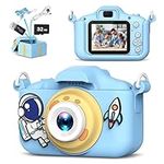 JCC Children Camera for Girls/Boys, Portable Selfie Toy Camera for Toddlers Age 3-12 Year Old,20MP 1080P HD Digital Video Camera with 32GB SD Card for Kids Birthday Christmas Festival Gifts(Blue)