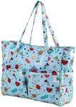 Coopay Craft Bag for Yarn Crochet Knitting Cross Stitch Project & Supplies, Crochet Bags Knitting Tote for Embroidery Item Crochet Hooks Knitting Needles, High Capacity & Waterproof, Cute Alpaca