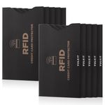 VULKIT RFID Blocking Sleeves 10 Pcs Credit Card Holders, Anti-Theft RFID Blocker Sets Travel Essentials Fits Bags & Purses