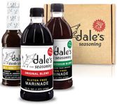 Dale's Gourmet Marinade Variety Gift Set | Our Award Winning Original Seasoning (16oz), Reduced-Sodium Blend (16oz) and Steak Sauce (10oz) Cholesterol Free, Low Sodium and Gluten Free