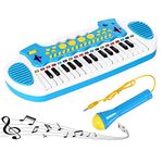 Love&Mini Piano Toy Keyboard for Kids Multifunctional Music Instruments with Microphone for Girls Birthday Gift 1 2 3 4 5 Years Old 31 Keys