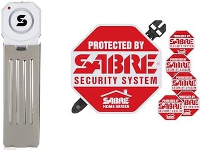 SABRE 120 dB Wedge Door Stop Security Alarm, Extremely Loud Wireless Alarm Siren Audible Up to 1,500 Ft., Non-Skid Pad, Compact Alarm Great for Home, Travel, Apartment or Dorm