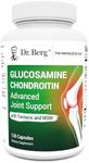 Dr. Berg Glucosamine Chondroitin MSM Turmeric & Boswellia - Advanced Joint Support Supplement with 1500 mg Glucosamine Sulfate - Includes 120 Capsules