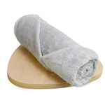HEELIUM Bamboo Bath Towel | Ultra Absorbent | 3X Softer Than Cotton Towels | 140 x 70 cm - 600 GSM | Pack of 1 - Light Grey