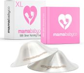 MamaBabyCo 999 Silver Nursing Cups - The Original Nipple Shields for Nursing Newborn - Breastfeeding Essentials - Protect and Soothe Sore Nipples - Nickel Free (XL)