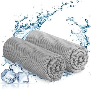 KAYMAN Paquete de 2 Toallas refrescantes de Yoga, Microfibra Suave y Transpirable, Elimina el Sudor y se Seca rápidamente, Ideal para Yoga, Gimnasio, Golf, Correr, Entrenamientos y Senderismo, fácil