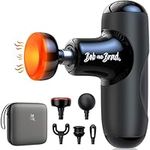Bob and Brad Q2 Plus Massage Gun with Heat, Mini Massager Gun Deep Tissue with Carry Case, Pocket-Sized Muscle Massager Quiet Handheld Massage Device for Home Office Workout Muscle Pain Relief