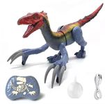 Tocexy Remote Control Dinosaur Toys -Jurassic Therizinosaurus Dinosaur Toys for Boys, RC Robot Dinosaur Toy with Mist Spray, Roar, Light - Birthday for Kids