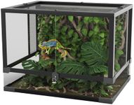 GarveeHome 50 Gallon Reptile Glass Terrarium, 36" x 18" x 18" with Top & Side Screen Ventilation Reptile Terrarium, Double Hinge Door & Anti Escape Reptile Tank for Lizard Tortoise Snake