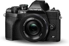 Olympus OM-D E-M10 Mark IV Micro Four Thirds System Camera Kit, 20 MP sensor, electronic viewfinder, 4K video, powerful AF, Wi-Fi, black incl. M.Zuiko Digital ED 14‑42mm F3.5‑5.6 EZ Pancake black