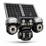 Active Pixel 4G 4MP Solar Security Outdoor 4 Camera Setup with 10X Zoom PTZ Main Lens 360° Pan Tilt | Dual Screen View | SIM Supported No WiFi CCTV | Color Night Vision | AI Motion Detection - H7