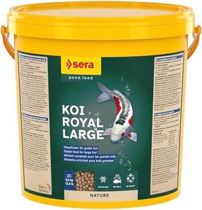 Sera Koi Royal Large (6 mm) es un alimento para una Larga y Sana Vida de Koi a Partir de 25 cm con prebióticos para una Mejor alimentación alimentaria, Menor Carga de Agua y Menos Algas.