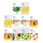 The Face Shop Real Nature Glowing Bride Masksheet Combo (Pack of 10) | Face Mask For Instant Glowing Skin | Korean Face Mask for all skin type