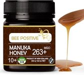 Certified RAW Premium Manuka Honey MGO 263+ | 100% Natural New Zealand Honey | MGO Tested & Certified Potency ~ 10+ | BPA Free Jar | Made with Love & Packed in New Zealand (NZ) | BEE POSITIVE Manuka Honey