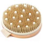 FARIOX Dry Brush Body Brush Exfoliating Brush Natural Bristles Bath Brush for Removing Dead Skin Cellulite Improves Lymphatic Functions Exfoliating