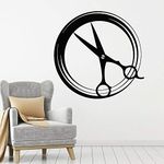 Gadgets Wrap Circle Scissors Zen Wall Decal Hair Salon Tool Beauty Vinyl Wall Stickers