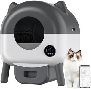 Self Cleaning Cat Litter Tray,66L Automatic Litter Box Safety Sensors App Control 6 Ambient Lights Adjustable,Smart Litter Box Anti-Pinch Smart Robot, Large Cat Toilet For Multiple Cats With Trash Bag