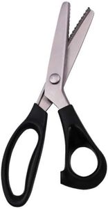 Dressmaking Pinking Shears Crafts Zig Zag Cut Serrated Scissors Serrated Fabric - Durable Stainless Steel Blade, Ergonomic ABS Handle - Versatile Fabric Cutting Choices