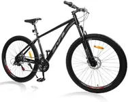 SmiloSprk Mountain Bike for Men/Women, 27.5" Sizes, 21-Speed Twist Shifting, Disc Brakes, Adult MTB Bicycle with Suspension Fork, Easy Assembly, Ideal for Adventurers, Black(ZT)