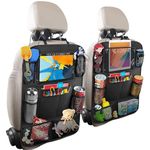 Fotgear Car Organizer Backseat, 2 Pack Car Seat Organizer with 9*Storage Pockets+1*Tablet/iPad Holder, Car Seat Organizer Backseat for Kids/Baby/Daily Items in Road/Family/Car Travel