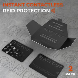 AKIELO Blackout RFID Blocking Card 2-Pack – Contactless Protection