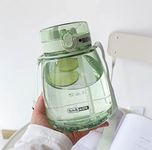 MOIOIBE Girls Water Bottles for School, Upgrade Aesthetic Water Bottles, Cute Water Bottles with Handle, Water Jug Green