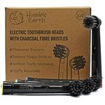 Humble Earth Recyclable Toothbrush Heads Compatible with Oral-B Electric Toothbrush, Charcoal Bristles (Pack of 4)