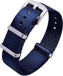 Ritche Nylon Watch Strap with Heavy Buckle Bands 18mm 20mm 22mm Premium Seat Belt Nylon Watch Bands for Men Women, Valentine's day gifts for him or her