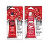 Shoegoo Combo Adhesive, 2 Pack (1 Clear, 1 Black), Clear/Black