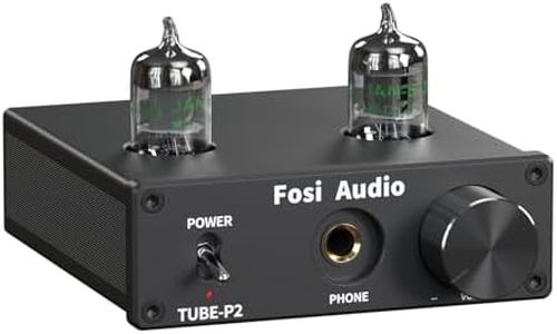 Fosi Audio P2 Headphone Amplifier Vacuum Tube Headphone Amp Mini Hi-Fi Stereo Audio with Low Ground Noise Output Protection