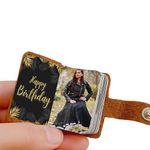 Flashing Click Cherished Memories customized Leather Keychai with Photo Album - 12 to 24 Photos - Best Gift option for Birthdays, Anniversaries, Motherday, Fatherday & Loved Ones”