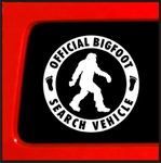 Sticker Connection | Official Bigfoot Search Vehicle Bumper Sticker Decal for Car, Truck, Window, Laptop | 4" (White)