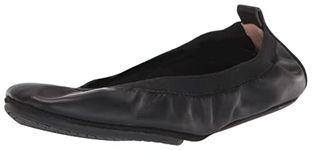 Yosi Samra Samara Womens Classic Leather Foldable Ballet Flat Black 5