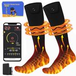 Heated Socks, Rechargeable Heated Socks for Men Women, Electric Heating Socks Rechargeable Battery Heated Socks for Camping Fishing Cycling Skiing Hunting Hiking