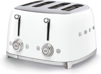 Smeg 4-Slice Toaster – White Retro Design