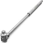 Olsa Tools Extendable Breaker Bar, 1/2-Inch Drive, 16-24 Inch Length | Locking Extending Breaker Bar | 270 Degree Flex Head Cheater Bar | Great for Automotive, Wheels, and Lug Nuts (Grey)