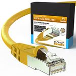 iVoltaa Ethernet Cable CAT8 Cable Dual Shielded+ (SSTP) Professional Series - 40Gigabit/Sec LAN Network/High Speed Internet Cable, 2000MHZ - 14 feet (4.2 m)