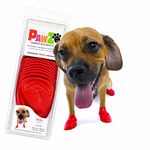 PROTEX PAWZ PZ1031 Water-Proof Dog Boot, Small, Up to 2-1/2-Inch, Red