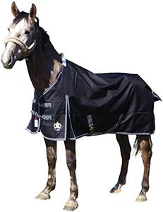 T TEKE Deluxe Turnout Horse Blankets, 1200D Waterproof and Breathable Horse Care Blankets for winter 200gram filling (51"-87" including miniature/foal size)