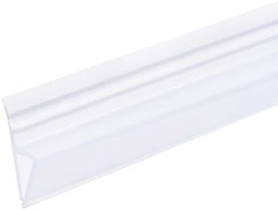uxcell Frameless Glass Shower Door Sweep, 177.17" Long, for 1/4"(6mm) Glass, H-Type Door Side Seal Strip
