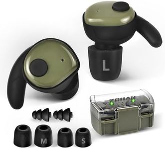 ZOHAN Shooting Ear Buds with 4X TSC Hearing Boost, Bluetooth Earbuds for Shooting, 9g Hearing Protection 2X Noise Blocking, Rechargeable - 13 Hrs TSC Runtime (60+ w/Case) (Green)