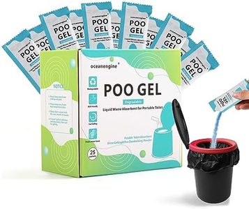 oceanengine Portable Toilet Absorbent Gel, Portable Toilet Powder Poo Urine Powder for Camping Outdoor Hiking (25 Packets)