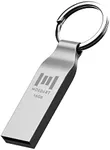 MOSDART 16GB FAT32 USB 2.0 Flash Drive Metal Thumb Drive with Keychain 16 GB Waterproof Jump Drive 16G Memory Stick for Storage and Backup,Silver