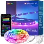 Lepro S1 AI LED Lights, LLM RGBIC LED Strip Lights, Work with Alexa & Google Led Lights Strip for Bedroom, Segmented DIY Led Light Strips, 32.8ft Music Sync WiFi Bluetooth LED Lights for Room, Kitchen