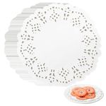 Jeffdad 150 Pcs Paper Doilies Assorted Sizes, 4.5" Paper Doilies for Food, Disposable Lace Paper Doilies for Tables Plates Cakes Desserts Crafts(4.5 inch)