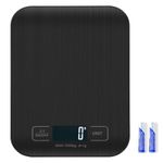 Kitchen Scale, 22 lb Digital Food Scales with Batteries, 5 Units with Tare Function, Touch Button, Backlit LCD Display