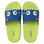 URJO Unisex Slipper-10 Kids UK (KIDSLIDER_Monster_NEON_10)